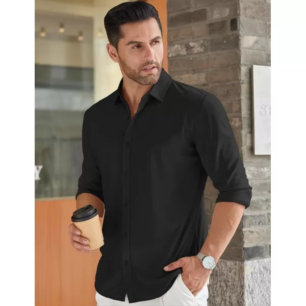 COOFANDY Men's Long Sleeve Wrinkle Free Shirt Button Down Casual Dress Shirts