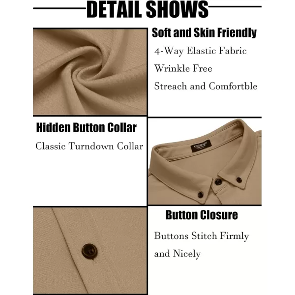 COOFANDY Men's Long Sleeve Wrinkle Free Shirt Button Down Casual Dress Shirts