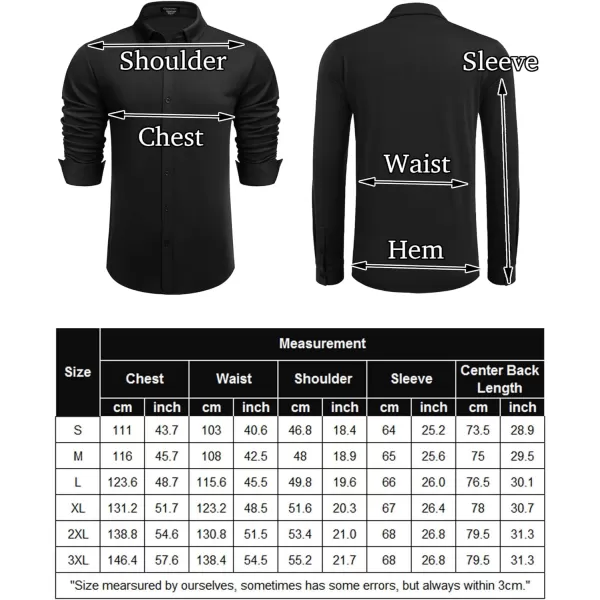 COOFANDY Men's Long Sleeve Wrinkle Free Shirt Button Down Casual Dress Shirts