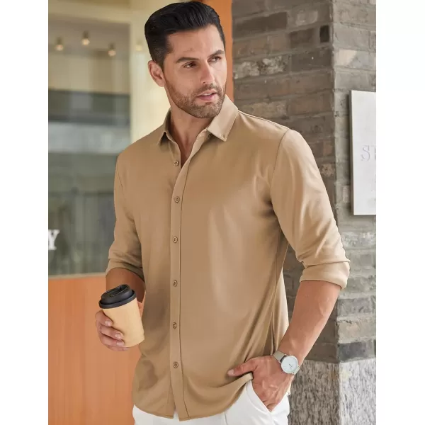 COOFANDY Men's Long Sleeve Wrinkle Free Shirt Button Down Casual Dress Shirts