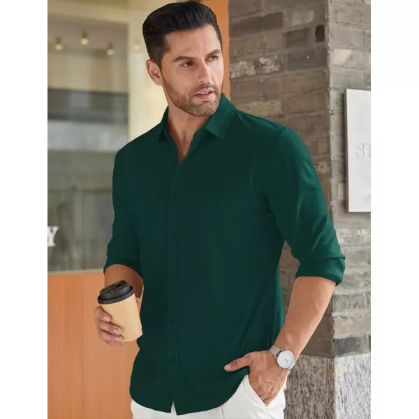 COOFANDY Men's Long Sleeve Wrinkle Free Shirt Button Down Casual Dress Shirts