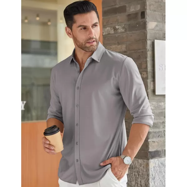 COOFANDY Men's Long Sleeve Wrinkle Free Shirt Button Down Casual Dress Shirts