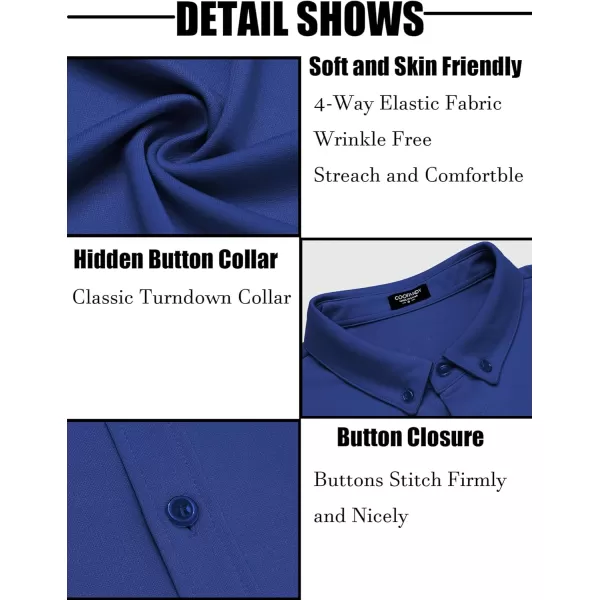 COOFANDY Men's Long Sleeve Wrinkle Free Shirt Button Down Casual Dress Shirts