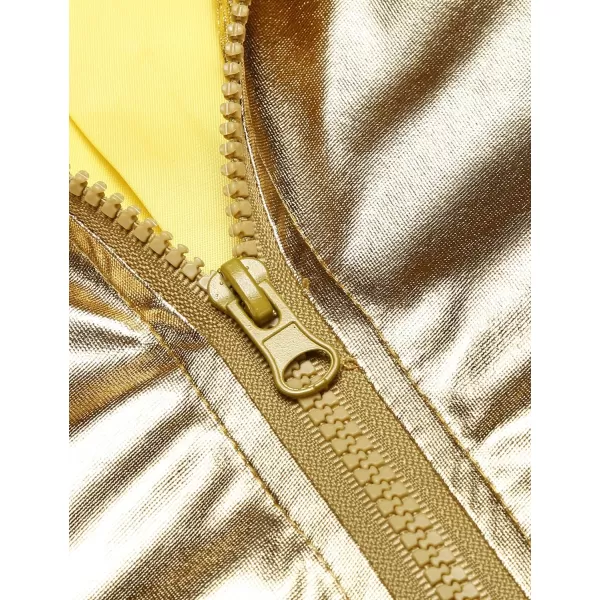 COOFANDY Men's Metallic Jacket 70s Disco Christmas Party Varsity Jacket Zip-up Baseball Bomber