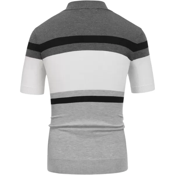 COOFANDY Mens Mock Turtleneck Sweater Short Sleeve Solid Color T-Shirts Basic Slim Fit Knitted Pullover Tees