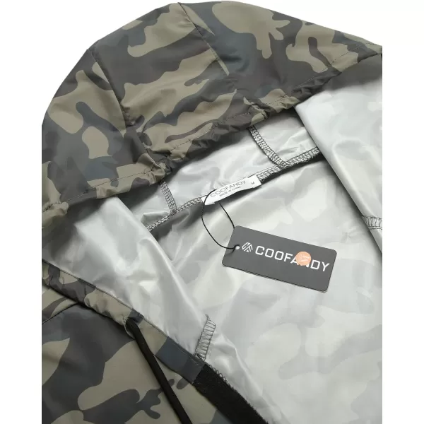 COOFANDY Mens Packable Rain Jacket Lightweight Waterproof Raincoat with Hood Outdoor Rain Gear Travel Hiking Cycling