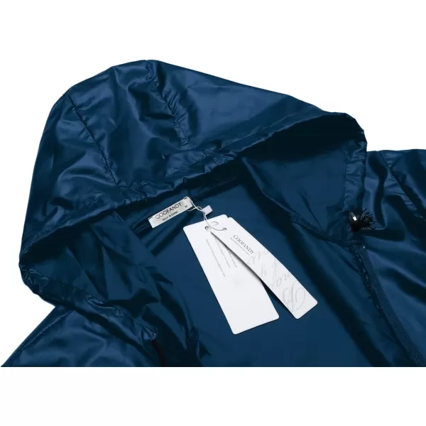COOFANDY Mens Packable Rain Jacket Lightweight Waterproof Raincoat with Hood Outdoor Rain Gear Travel Hiking Cycling