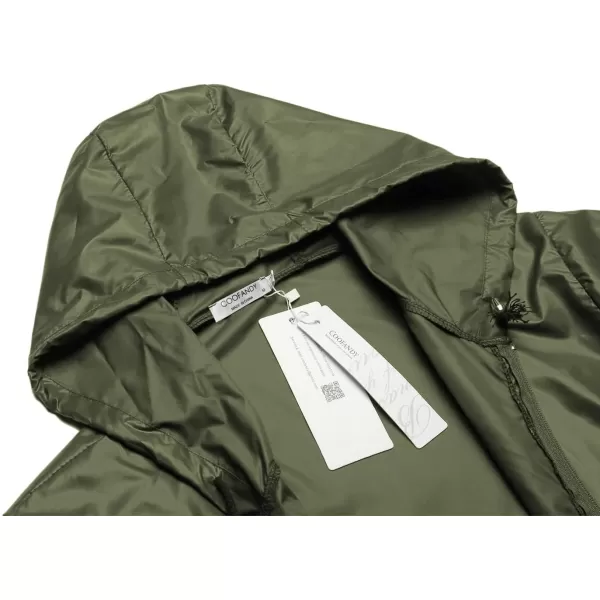 COOFANDY Mens Packable Rain Jacket Lightweight Waterproof Raincoat with Hood Outdoor Rain Gear Travel Hiking Cycling