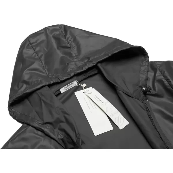 COOFANDY Mens Packable Rain Jacket Lightweight Waterproof Raincoat with Hood Outdoor Rain Gear Travel Hiking Cycling