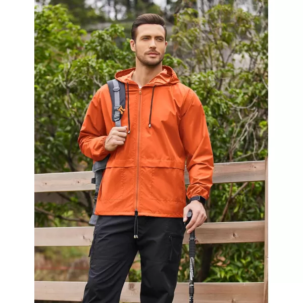 COOFANDY Mens Packable Rain Jacket Lightweight Waterproof Raincoat with Hood Outdoor Rain Gear Travel Hiking Cycling