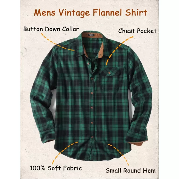 COOFANDY Mens Plaid Shirt Jacket Button Down Long Sleeve Shirts Western Work Shirts