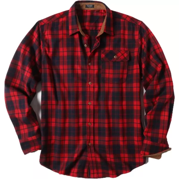 COOFANDY Mens Plaid Shirt Jacket Button Down Long Sleeve Shirts Western Work Shirts