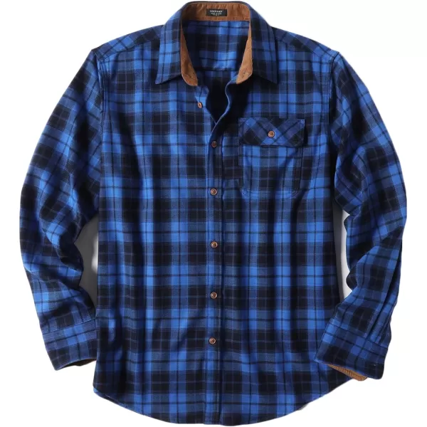 COOFANDY Mens Plaid Shirt Jacket Button Down Long Sleeve Shirts Western Work Shirts