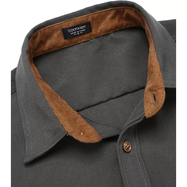COOFANDY Mens Plaid Shirt Jacket Button Down Long Sleeve Shirts Western Work Shirts