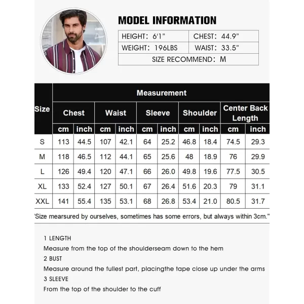 COOFANDY Mens Plaid Shirt Jacket Button Down Long Sleeve Shirts Western Work Shirts