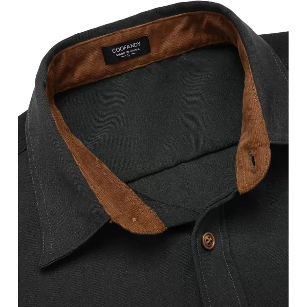 COOFANDY Mens Plaid Shirt Jacket Button Down Long Sleeve Shirts Western Work Shirts