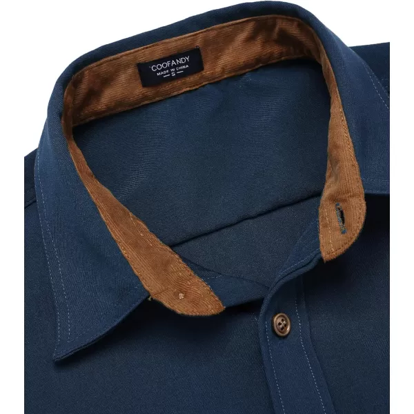COOFANDY Mens Plaid Shirt Jacket Button Down Long Sleeve Shirts Western Work Shirts