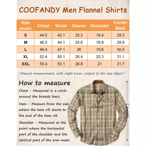 COOFANDY Mens Plaid Shirt Jacket Button Down Long Sleeve Shirts Western Work Shirts