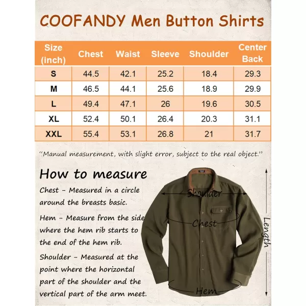 COOFANDY Mens Plaid Shirt Jacket Button Down Long Sleeve Shirts Western Work Shirts