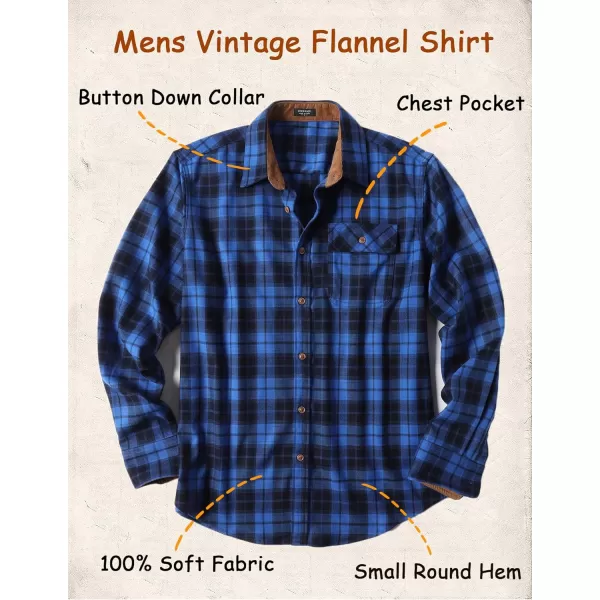 COOFANDY Mens Plaid Shirt Jacket Button Down Long Sleeve Shirts Western Work Shirts