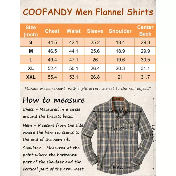 COOFANDY Mens Plaid Shirt Jacket Button Down Long Sleeve Shirts Western Work Shirts