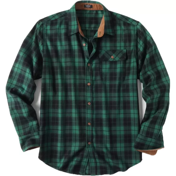 COOFANDY Mens Plaid Shirt Jacket Button Down Long Sleeve Shirts Western Work Shirts