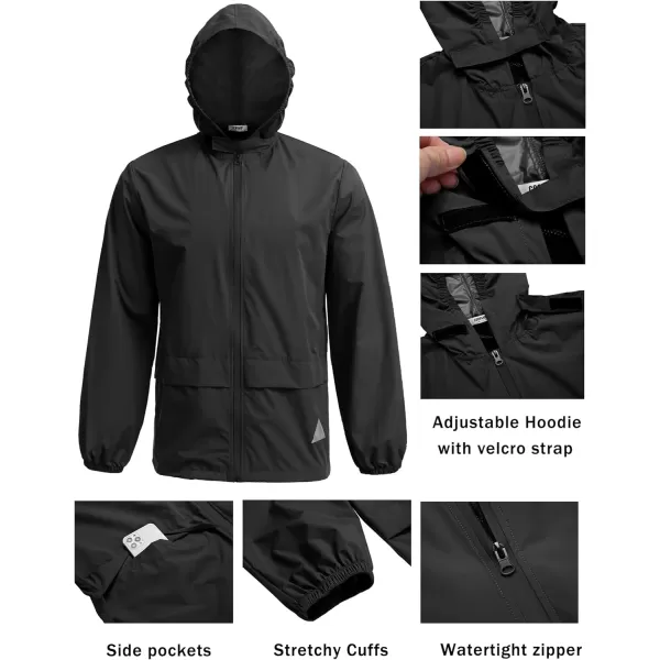 COOFANDY Men's Rain Suit 2 Piece Waterproof Breathable Rain Gear Lightweight Rain Jacket Pants Rainwear Suit