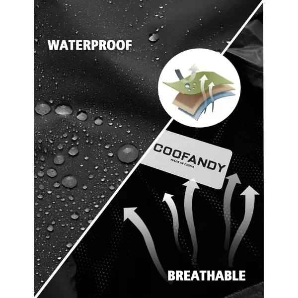 COOFANDY Men's Rain Suit 2 Piece Waterproof Breathable Rain Gear Lightweight Rain Jacket Pants Rainwear Suit