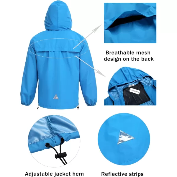 COOFANDY Men's Rain Suit 2 Piece Waterproof Breathable Rain Gear Lightweight Rain Jacket Pants Rainwear Suit