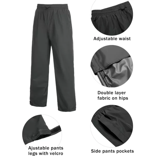 COOFANDY Men's Rain Suit 2 Piece Waterproof Breathable Rain Gear Lightweight Rain Jacket Pants Rainwear Suit