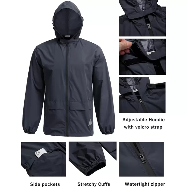 COOFANDY Men's Rain Suit 2 Piece Waterproof Breathable Rain Gear Lightweight Rain Jacket Pants Rainwear Suit