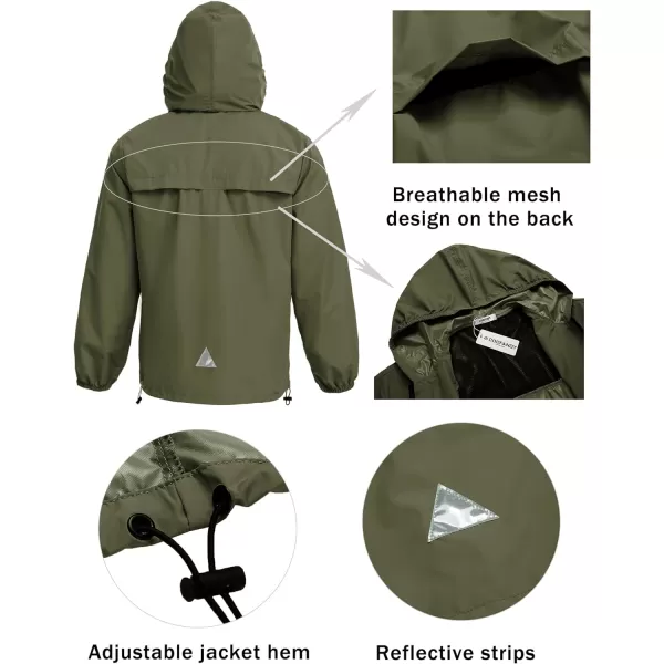 COOFANDY Men's Rain Suit 2 Piece Waterproof Breathable Rain Gear Lightweight Rain Jacket Pants Rainwear Suit