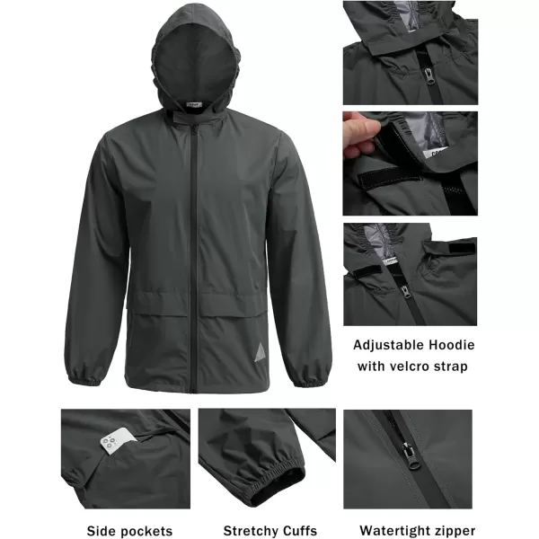COOFANDY Men's Rain Suit 2 Piece Waterproof Breathable Rain Gear Lightweight Rain Jacket Pants Rainwear Suit