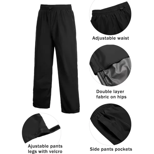 COOFANDY Men's Rain Suit 2 Piece Waterproof Breathable Rain Gear Lightweight Rain Jacket Pants Rainwear Suit