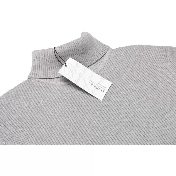 COOFANDY Mens Ribbed Slim Fit Knitted Pullover Turtleneck Sweater