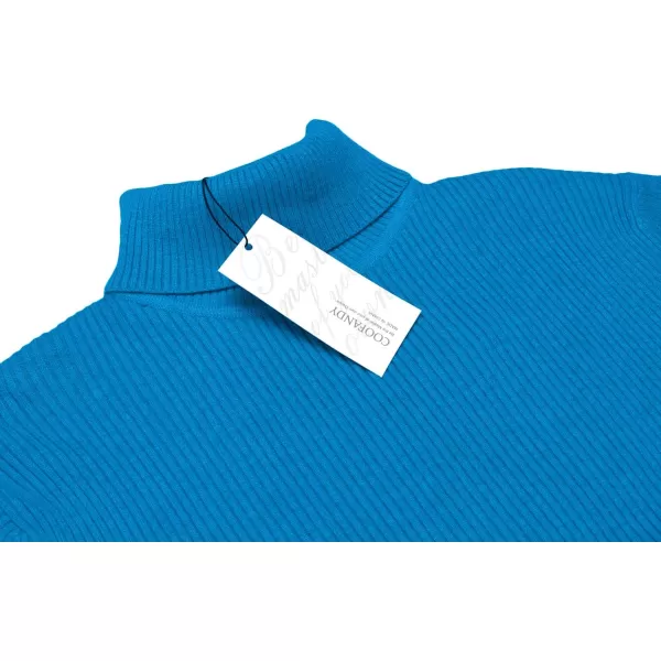 COOFANDY Mens Ribbed Slim Fit Knitted Pullover Turtleneck Sweater