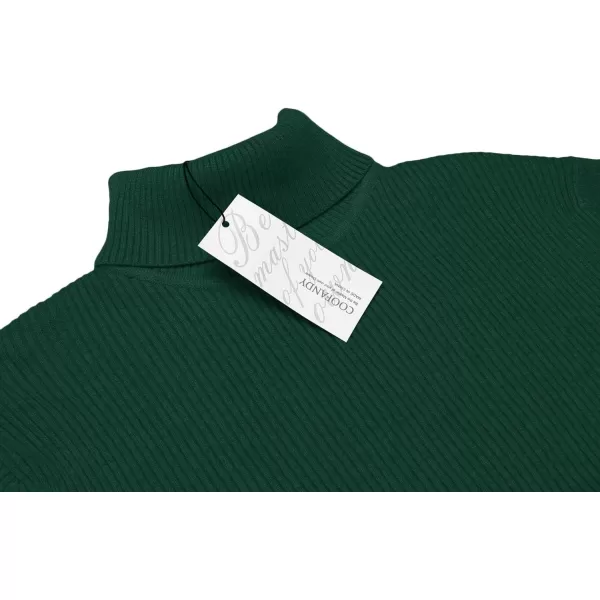 COOFANDY Mens Ribbed Slim Fit Knitted Pullover Turtleneck Sweater