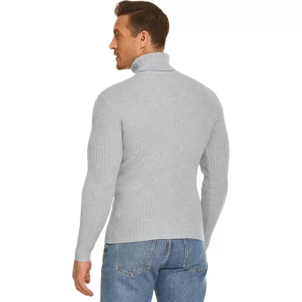 COOFANDY Mens Ribbed Slim Fit Knitted Pullover Turtleneck Sweater