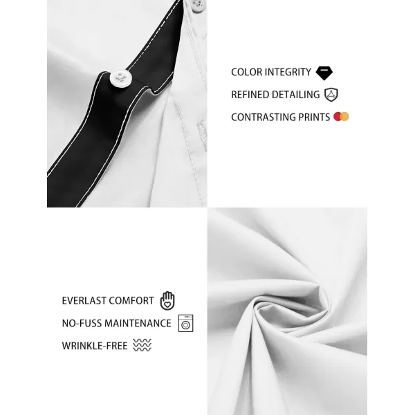 COOFANDY Men's Short Sleeve Button Down Dress Shirts Wrinkle Free Muscle Fit Stretch Shirt Summer Business Casual Tops