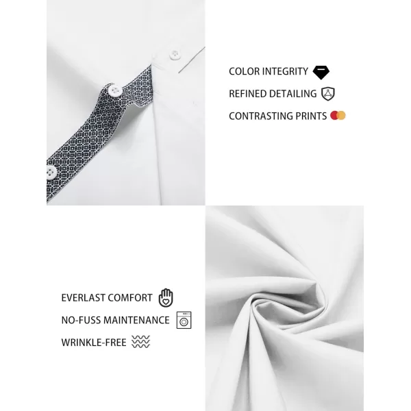 COOFANDY Men's Short Sleeve Button Down Dress Shirts Wrinkle Free Muscle Fit Stretch Shirt Summer Business Casual Tops
