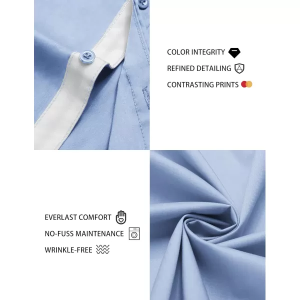 COOFANDY Men's Short Sleeve Button Down Dress Shirts Wrinkle Free Muscle Fit Stretch Shirt Summer Business Casual Tops