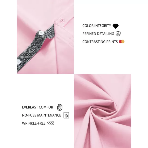 COOFANDY Men's Short Sleeve Button Down Dress Shirts Wrinkle Free Muscle Fit Stretch Shirt Summer Business Casual Tops