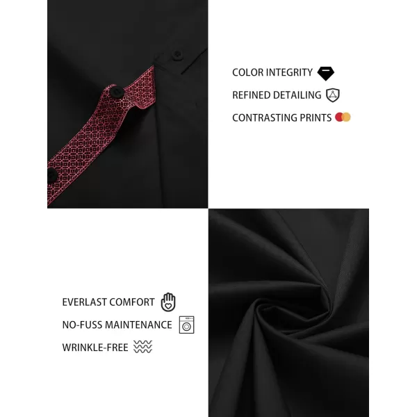 COOFANDY Men's Short Sleeve Button Down Dress Shirts Wrinkle Free Muscle Fit Stretch Shirt Summer Business Casual Tops