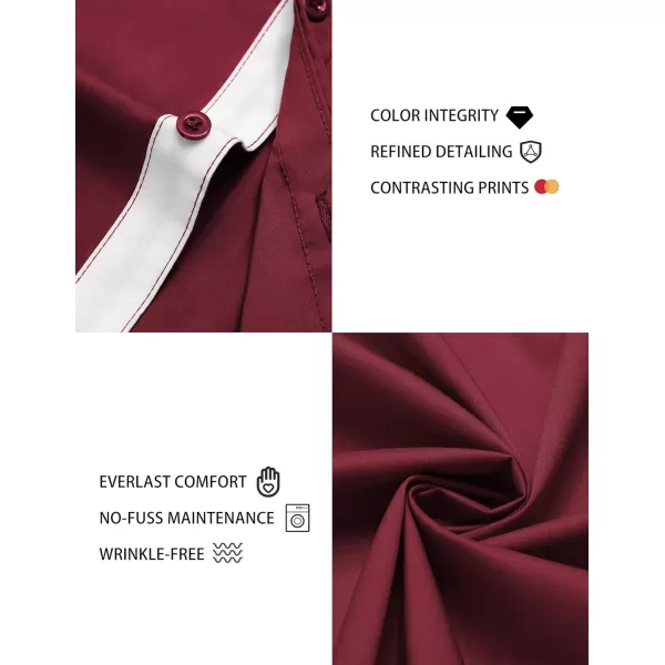 COOFANDY Men's Short Sleeve Button Down Dress Shirts Wrinkle Free Muscle Fit Stretch Shirt Summer Business Casual Tops