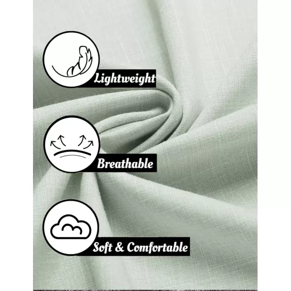 COOFANDY Mens Short Sleeve Button Down Shirts Casual Loose Fit Summer Beach Shirts Linen Texture Shirt