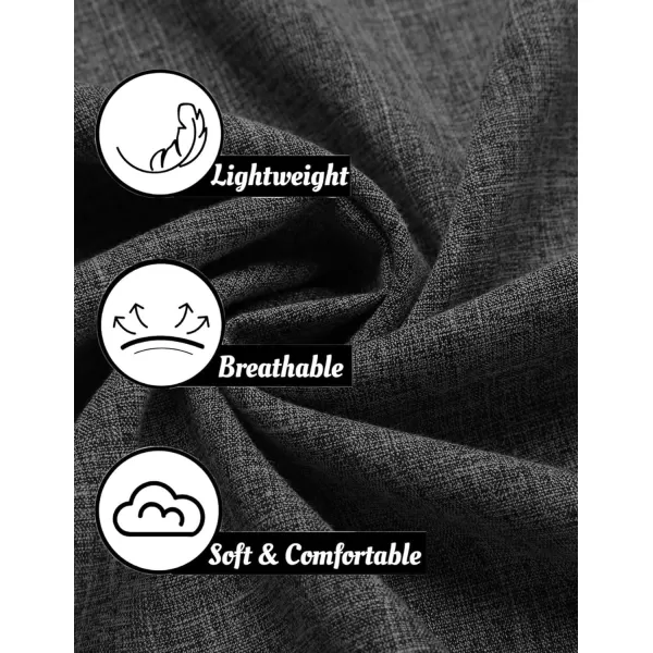 COOFANDY Mens Short Sleeve Button Down Shirts Casual Loose Fit Summer Beach Shirts Linen Texture Shirt