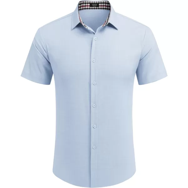 COOFANDY Mens Short Sleeve Button Down Shirts Casual Loose Fit Summer Beach Shirts Linen Texture Shirt
