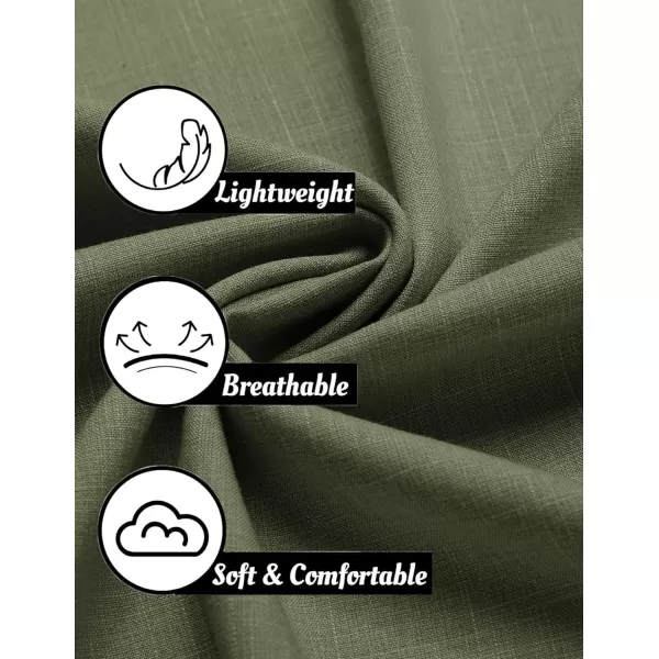 COOFANDY Mens Short Sleeve Button Down Shirts Casual Loose Fit Summer Beach Shirts Linen Texture Shirt