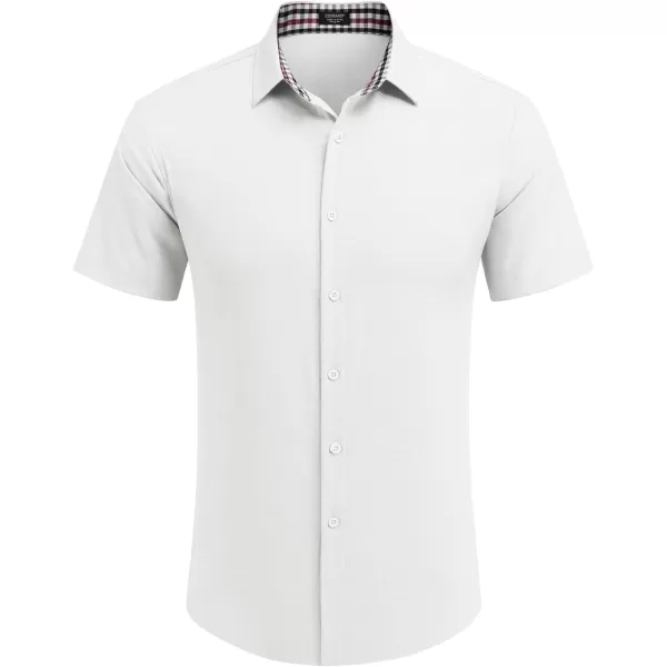 COOFANDY Mens Short Sleeve Button Down Shirts Casual Loose Fit Summer Beach Shirts Linen Texture Shirt