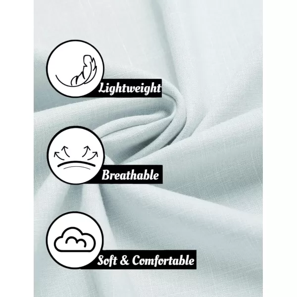 COOFANDY Mens Short Sleeve Button Down Shirts Casual Loose Fit Summer Beach Shirts Linen Texture Shirt